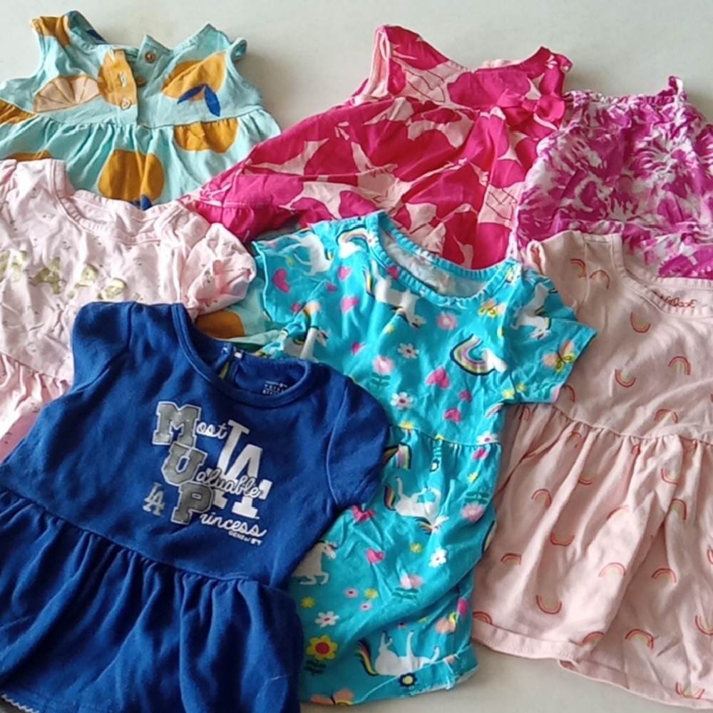 Baby Girl 12 Month Colorful Casual Dresses Set